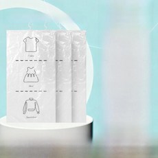 진공 압축 보관 가방 옷 보관용 걸이형 내구성 옷장 정리용, 1개, 1개입