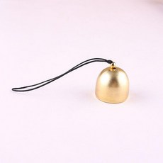 新品 合金迷你鈴鐺金屬風鈴及風鈴材料配件防盜鈴聖誕小鈴鐺掛件 副廠產品, 1個, 合金風鈴 黑繩款 ,15個 含鈴芯