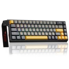 AULA WIN 68HE PRO MAX 마그네틱 축 게이밍 키보드 유선, RGB Wired, WIN 68HE MAX dark+light+yellow