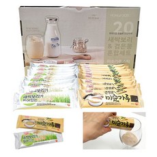 아하 미숫가루]새싹보리미숫가루/간편식/고급케이스/선물세트/명절선물/건강간식/[지나산업] [검은콩오렌지스토어, 1개