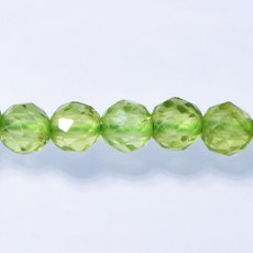 【杰鴻】橄欖石 切角度圓珠 2-3MM 寶石珠珠DIY手工材料, 1個, 2mm