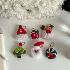 앨리건트테이블 해피크리스마스 키링 6종 인형 열쇠고리 울 182870