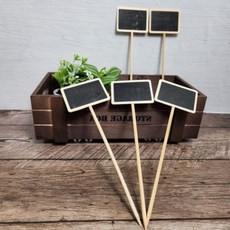 헤이이츠미 화분 팻말 이름표 식물이름표 식물라벨 꽃 화단 식물표찰 블랙 미니보드 네임택, 단품