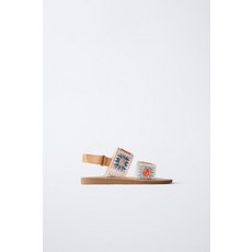 국내배송 자라 ZARA 크로셰 샌들 - 크림 화이트 984394