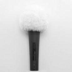 슈어 SM58 보컬 마이크 교체용 LEFXMOHY 팝 필터 화이트 퍼리 윈드 머프 데드캣 커버, 화이트.