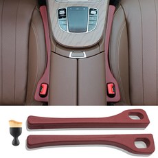 깔끔더하기 차량용 틈새 쿠션 커버 시트 사이드 포켓, 레드와인, 1개