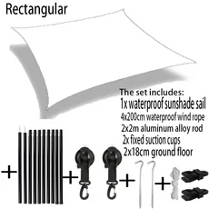 일사차단 천막 차량 측면 블랙 코팅 타프 야외 방수 캠핑 SUV 밴용 쉘터 텐트, 03 2x3m, 02 White suit