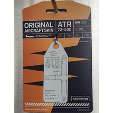 퇴역 항공기 플레인 태그 키링 인도 제트 에어웨이즈 ATR72-500 VT-JCM, 옅은 남색 화이트 675, 1개