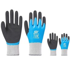 남성용 두꺼운 기모 작업용장갑 방수코팅 냉동창고 오토바이 혹한 방한용품 2세트, 블루