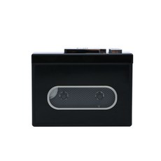 투명 카세트 플레이어 레트로 빈티지 스테레오 USB 옛날 감성, 블랙