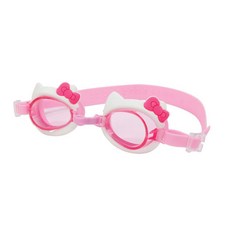 산리오 캐릭터즈 물놀이 필수템 수영장 워터파크용 헬로키티 물안경 수경, 핑크, 1개