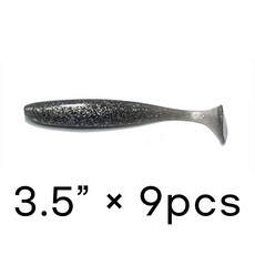슬림 쉐드 웜 3.5 ~ 5인치 소프트베이트, 9개, 4g, 그레이 9개, 4g, 그레이
