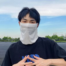 防曬面罩全臉護臉圍脖 抗UV紫外線, 面罩-純白色, 1個