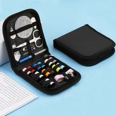 BO雜貨 便攜式多功能針線包 居家旅行縫紉工具組 輕巧實用, 1個, 黑色