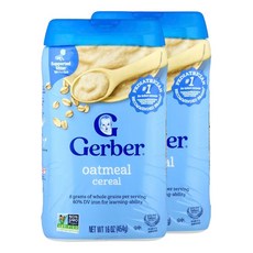 거버 베이비 1단계 오트밀 시리얼 454g 2개 이유식 스타터용