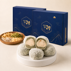 [대용량] 장호덕달인 개별포장 쑥두텁떡 15개입 2박스 선물세트, 50g, 30개