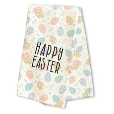 Cudwid Happy Easter Kitchen Towels 접시 타월 40.6 x 61cm(16 x 24인치) 수채화 달걀 부활절 장식 핸드 타월 가정용 - A06, Cudwid Happy Easter Kitchen To