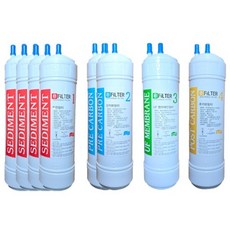 e-filter 국산 정수기필터 9인치 한방향 24.5cm 1년치8개 호환필터, 1개, 9인치 1년치8개
