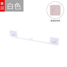 可摺疊壁掛式拖鞋架, 單層白色, 1套