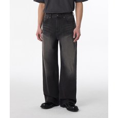 무신사 스탠다드 쿨탠다드 빅 브러쉬 엑스트라 와이드 데님 팬츠 블랙 497556