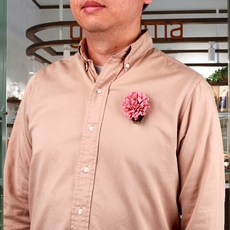 카네이션 꽃 코사지 코랄핑크, 1개