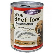베게브랜드 반려견 습식 캔, 소고기맛, 400g, 24개