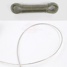 코팅 와이어 빨래줄 캠핑 이불 빨랫줄 옥상 아이와이어, 10M, 1개