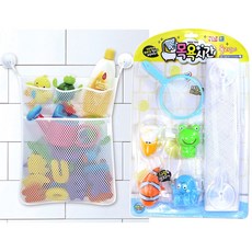 재미모리 뜰채 건조망 목욕시간 인형 4개 소형 목욕놀이 장난감 유치원 어린이 달란트 생일 선물 사은 역활