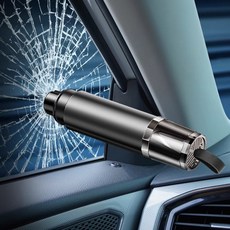 WAHA 차량용 비상망치 자동차 비상탈출 유리깨기용품 도구 해머 안전벨트 커터, 1개, 비상망치 레드컬러