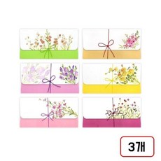 명지 고급 축하봉투 돈봉투(6매입), 3개, 꽃(J134856)