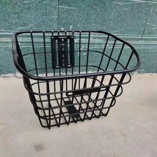 【開發票/統編】自行車後車筐後座架置物籃 加厚鋼管後貨架 防水書包車籃, 普通無蓋黑色款（後用）, 1個