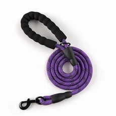 150Cm 강한 개 가죽 끈 애완 동물 큰 작은 중형 드래그 당겨 견인 골든 리트리버에 반사, 05 Purple, 01 0.8cm 150cm, 01 빠른, 05 Purple