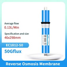 Vontron RO 멤브레인 필터 카트리지 정수기 RO 정수기 범용 역삼투 멤브레인 75G 100G 200G 400G 600G, EC1812 50G