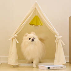 멍묘인 강아지 텐트 2.0 집 고양이 숨숨집 예쁜 하우스 개 애견, 1개, 화이트