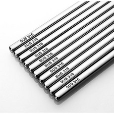 316 不銹鋼筷子 家用高端餐具套裝 防滑防黴 家庭筷子, 1個, 5雙,22厘米長（抗菌級316）