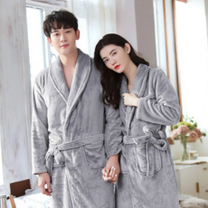 겨울 샤워가운 수면 극세사 커플 목욕가운 도톰한 호텔