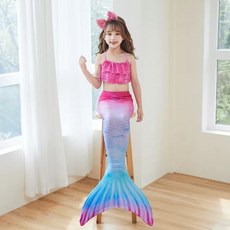 코스튬 무대 주니어 수영복 공연 의상 수중촬영 인어꼬리, A. 베고니아상의  반바지  꼬리, A. S, B. M