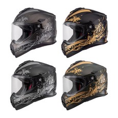 [安信騎士] SOL SS-2P 織田信長 越野帽 全罩安全帽, 消光綠金,XL, 1個