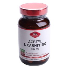 OLYMPIAN LABS 乙酰基L-肉鹼500mg蔬菜膠囊, 60顆, 1罐