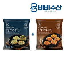 1+1 사옹원 한입아삭김치전 300g + 한입땡초부추전 300g, 1세트