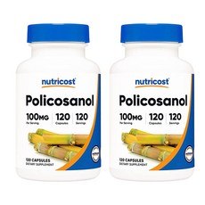 nutricost 甘蔗原素膠囊 100mg, 120顆, 2罐