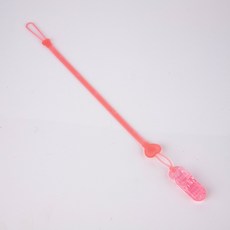 四條100 幸運草矽膠奶嘴鏈 玩具防掉帶 四葉草防掉鏈 玩具繩 防掉帶 寶寶奶嘴鏈 玩具夾 單頭夾 玩具固定帶, 粉色愛心, 1個