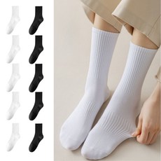 뷰티 여성 무지 중목 양말 10켤레