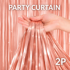 브로키 파티커튼 은박 수술 데코 생일 장식 소품, 2개, 02_로즈골드