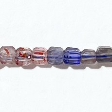 【杰鴻】漸變堇青石2.5MM正方粒寶石珠珠，四邊切角DIY手工材料，打造獨特飾品配件, 1個, 2.5mm