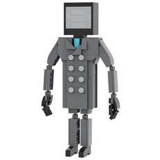 스키비디 토일렛맨 MOC 시리즈 세트 호환블럭 브릭미니피규어 취미/수집/장식/컬렉션용 커스텀 블록피겨, 02. TV맨, 1개