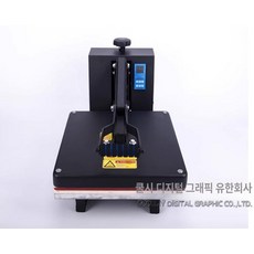 티셔츠 로고 프린터 열프레스기 인쇄기 평판 인쇄 스크린 프레스 티셔츠프린팅기계 스탬핑, 1개, 38x38cm 더블 알루미늄 + 실리콘 고압