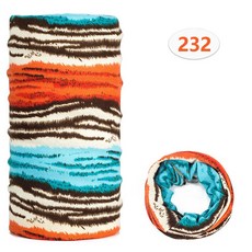 坤騰國際魔術頭巾 仿羊絨自行車機車頭巾 排汗輕薄透氣保暖禦寒 親膚舒適 有接縫潮流百搭百變-彩色虎紋232, 彩色虎紋