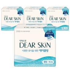 [순수한면] 깨끗한나라 디어스킨 에어쿨링 중형 16Px4팩, 16개입, 4개