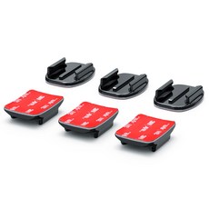 헬멧 접착 마운트 스티키 패드 플랫 커브 3M 마운트 GoPro 액션 카메라 호환 (6개 팩), Red, 1세트, 평평한 곡선형 접착 마운트